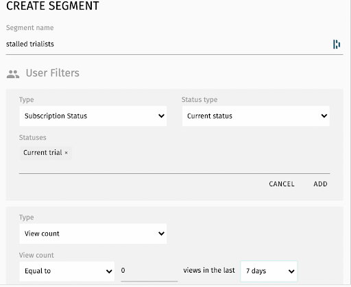 Create Segment for Stalled Trialists