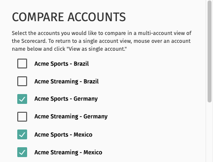 compare accounts list