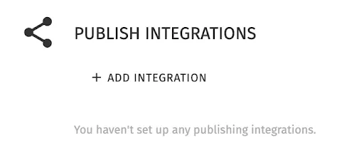Publish Integrations