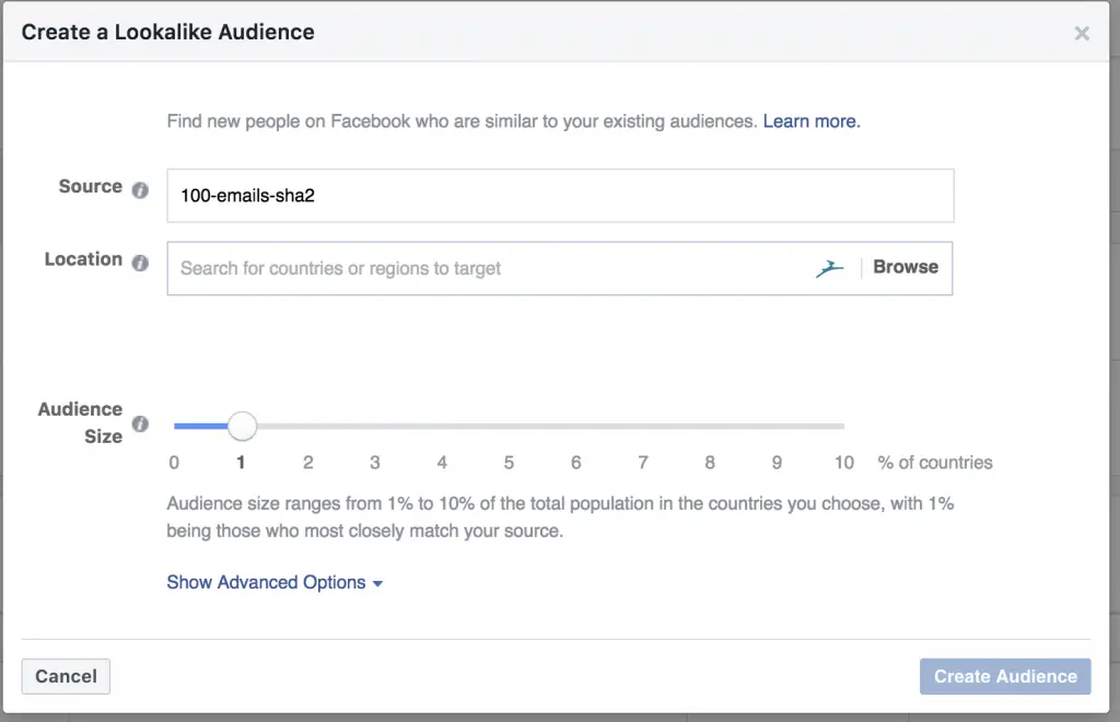 Create a Lookalike Audience